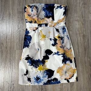 J. Crew Floral Strapless Dress